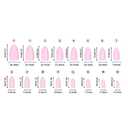 2 x Cat Eye Press On Nails, Hot Pink Fake Nails, Short Almond Shape Reusable Glossy False Nails for Women Daily Wear & Party Manicure 32 Pcs, (Mix Colors)