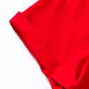 SOLY HUX Women's Letter Print Graphic Tees Short Sleeve Tops Casual Summer T Shirt Red Heart L