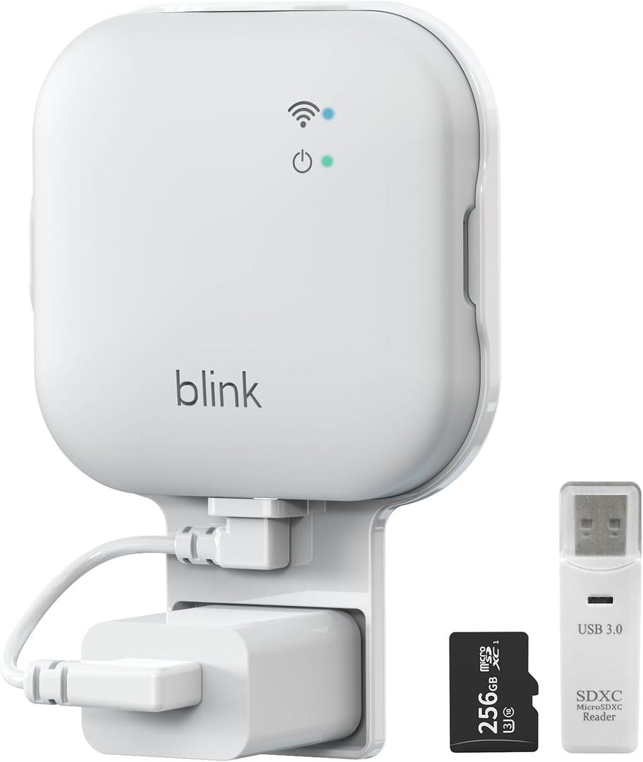256GB MicroSD Card and Sync Module XR Mount, No-Drilling Mount for Blink Outdoor/Indoor Security Cameras, USB-C Cable, SD Card Reader (Sync Module XR Not Included)