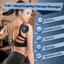 5-in-1 Cupping Kit for Massage Therapy, 12 Levels Smart Dynamic Cupping Set with Red Ligh-t Therapy&Heat Penetrates for Targeted Pain Relief, Knots, Aches, Muscle Soreness - 2Pcs(Black&Black)