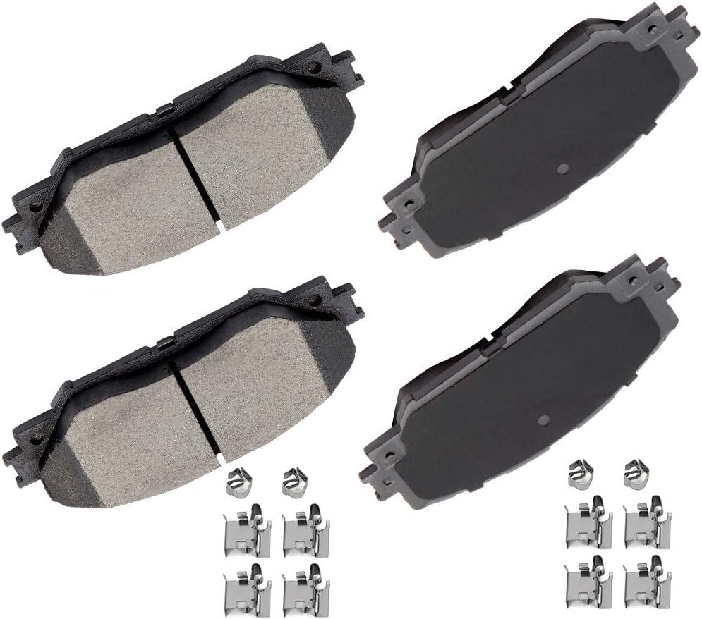cciyu D1210 Front Ceramic Brake Pads Kits 4pcs fit For 10-12 For Lexus HS250h,09-10 For Pontiac Vibe,08-15 For Scion xB,08-14 For Scion xD,For Toyota Corolla,Matrix,Prius V,For RAV4