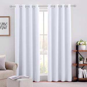 Curtain 52x84 2 Panels Set Curtains White