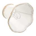 LALAFINA 1pc Bell Lamp Shade Cloth Lamp Shade European Style Fabric Lampshade Burlap Clip On Chandelier Lamp Shade for Home Hotel Bedroom, White,13x13x12cm