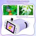 Mini 3-in-1 Pocket Microscope with Camera & Telescope, 32GB SD Card, 2.4" IPS HD Screen, Handheld Digital Microscope for Kids, Educational Science Kit, Christmas Birthday Gift for Boys Girls Ages 3-9