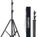 Heavy Duty Light Stand 9.2ft/280cm 10KG Max Load Spring Cushioned Aluminum Photography Light Stand with 1/4" Screw for Photography Softboxes Umbrella Studio Shooting (1 pack)