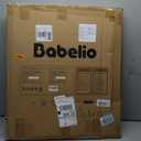 Babelio Baby Gate for Stairs, Kitchen & Doorways, 26-43" W 28" H No Bottom Bar| Easy Installation| One-Handed Operation| Auto-Close| Hardware Mount (Drill Needed) Safety Dog/Pet Gate Indoor (White)