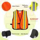 2 x KAYGO Kids High Visibility Vests, Child Safety Vest Reflective with Hook and Loop,KGKID200 (Yellow, XS)