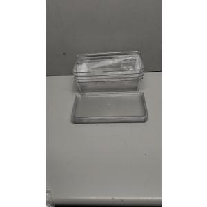 Clear Plastic Fridge Organization Bins With Lids, 4-Pack