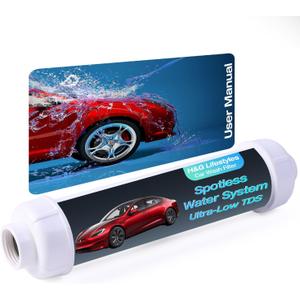 H&G lifestyles Spotless Water System for Car Wash,Water Deionizer for Car Washing, Ultra-Low TDS in-line DI Water Filter System,Car Wash Water Filter for Car Detailing 50 Gallons Deionized Water (1 Pack)