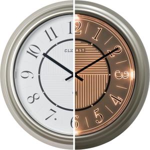 CLXEAST 14 Inch Self-Illuminated in/Outdoor Atomic Wall Clock for Home Office, Night Light Wall Clocks for Living Room Decor,Modern Farmhouse Morning Silver/Gold Finish CLXEAST 14 Inch Self-Illuminated in/Outdoor Atomic Wall Clock for Home Office, Night Light Wall Clocks for Living Room Decor,Modern Farmhouse Morning Silver/Gold Finish