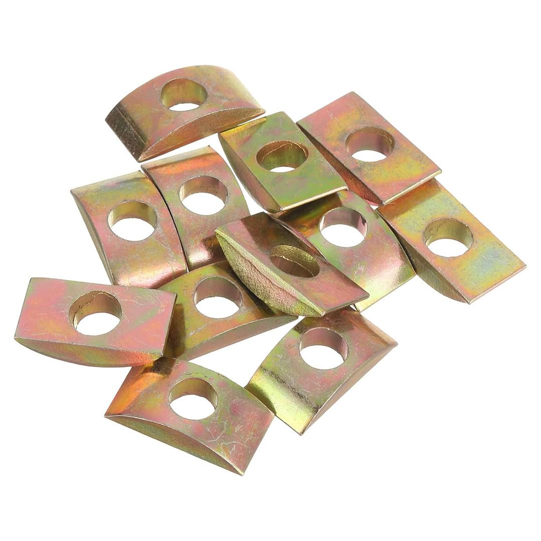 3 x uxcell M8 Half Moon Nuts Washers, 12 Pcs Iron Half Moon Nuts Spacer Washer, Spacer Connector Hardware Fittings, Bronze