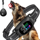 Dog Bark Collar with Remote – 2-in-1 Automatic & Manual Modes, Smart Anti Bark Dog Training Collar with Beep, Vibration & Shock, 330FT Range, IP67 Waterproof, Rechargeable (8-150lbs