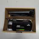 Camcorder,FHD 4K Video Camera,56 MP WiFi Vlogging Cameras for YouTube with IR Night Vision,18X Digital Zoom 3.0''Touch Screen Digital Camera with 64GB Card,Remote Control,Webcam and Battery, Black