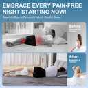 UJPFEO Knee Pillow for Side Sleepers,Leg Pillows for Sciatica,Knees,HIPS,Joints Between Legs,Back Pain Relief When Side Sleeping Spine Alignment Support for Knee Surgery Recovery,Removable Strap, White