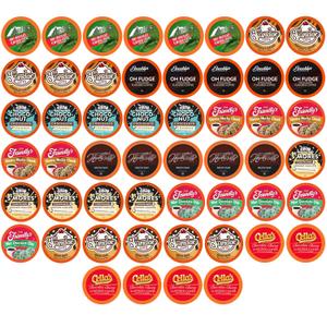 Two Rivers Coffee Chocolate Overload Coffee Pods Sampler Compatible with K Cup Brewers Including 2.0, Flavored Single Serve Variety Pack, 52 Count (EXP 08/10/26)