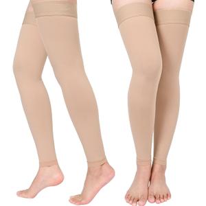Compression Stockings for Women & Men, 2 Pairs 15-20mmHg Thigh High Compression Socks for Varicose Veins, Swelling, Pregnant (Small)