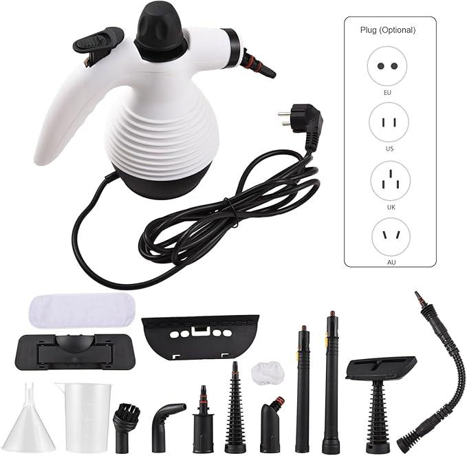 Steam Cleaner, Steam Cleaner Handheld Handheld Steam Cleaner with 15 Pcs Accessories 1000W for Home to Dirt, Grout, Tile, Grease and More (US Plug) Steam Cleaner, Steam Cleaner Handheld Handheld Steam Cleaner with 15 Pcs Accessories 1000W for Home to Dirt, Grout, Tile, Grease and More (US Plug)