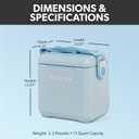 Igloo Powder Blue 11 Qt Tag-Along Too Strapped Picnic Style Cooler