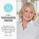 Martha Stewart 2 Slice Toaster, 10 Shade Settings with Defrost, Cancel, Bagel & Gluten-Free, Extra-Wide Self-Centering Slots for Waffles & Artisan Bread, Removable Crumb Tray, Cord Wrap, Linen White