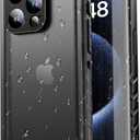 SPORTLINK for iPhone 15 Pro Max Case, IP68 Waterproof Military Protective Full Body Heavy Duty Shockproof 360 Sealed Dustproof with Camera Screen Protector Cover for i Phone 15 Pro Max 6.7" Black