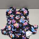 Tempt Me Women One Piece Swim Dress 2025 Tummy Control Swimsuit with Skirt Wrap Tie Side Swimdress Bathing Suit (X-Large, Colourful Floral)