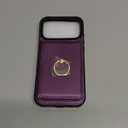 LOHASIC for iPhone 17 Pro Max Case Wallet with Card Holder, 360 Rotation Ring, RFID Blocking, 5 Card Slots, PU Leather 6.9" Cover for Apple 17 Pro Max Men Women, Purple