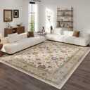 Rugcomf Area Rugs 8x10 for Living Room Clearance, Machine Washable Boho Rug, Non Slip Vintage Low Pile Large Carpet for Bedroom, Farmhouse, Dining Room, Kids Playroom (Colorful)