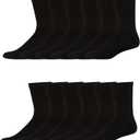 Hanes Men's Hanes Men's Socks, X-temp Cushioned Crew Socks, 12-pack (M)