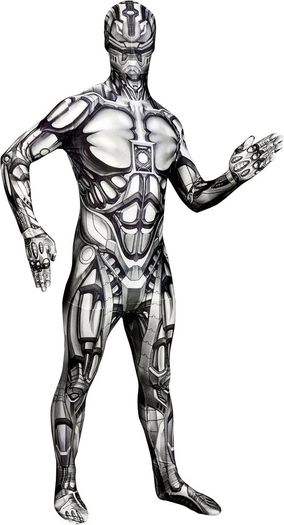 Morphsuits Android Costume Futuristic Bodysuit, Robot Costume Adult Men, Futuristic Clothing, Robot Costume Adult (X-Large)