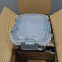 [10-Pack] Glass Meal Prep Containers with Lids, MCIRCO Food Storage Containers with Snap Locking Lids, Airtight Lunch Containers, Microwave, Oven, Freezer and Dishwasher (gray)