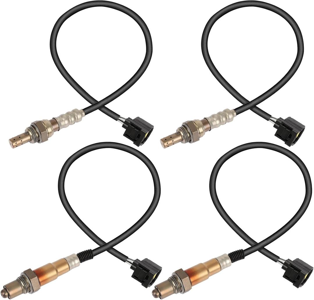 Oxygen Sensor Set of 4 Upstream Downstream O2 Sensor for Jeep Wrangler 2012-2018 Grand Cherokee 2005-2017 Liberty Commander for Dodge Ram 1500 2500 Charger Durango Challenger Replace 25024253 25024680
