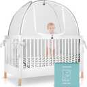 Crib Tent, Crib Net to Keep Baby in, Stop Baby from Climbing Out of Crib, Breathable Pop Up Crib Tent Cover with Auto-Lock Zipper, Easy Install Fits Standard Cribs