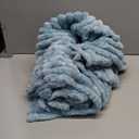 NEWCOSPLAY Super Soft Throw Blanket Blue Premium Silky Flannel Fleece 3D Ribbed Jacquard Lightweight Bed Blanket All Season Use (Blue Ribbed, Throw(50"x60"))