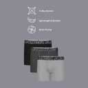 Under Armour Boy's Multipack Performance Cotton Boxerjock Brief, Lightweight & Smooth Stretch Fit, Steel Gray/Black Solid, Large