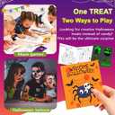 2 x 24 Pack Halloween Party Favors for Kids, 96 Pcs Luminous Tattoos & 48 Mazes Games for Halloween Goodie Bags Stuffers, Halloween Party Supplies Classroom Prizes Trick or Treat for Kids