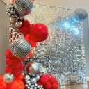 Sugoiti 24Pcs Silver Shimmer Wall, 12 * 12 inch Panels Backdrop Decoration Shiny Sequins Photo Background for Balloon Garland Arch Kit Birthday Wedding Engagement Baby Shower Party Supplies