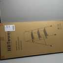 HBTower Step Ladder, Folding Step Stool with Wide Anti-Slip Pedal, Sturdy Steel Ladder, Convenient Handrail, Lightweight, Portable Steel Step Stool (Black)