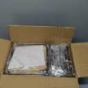 Hushee 12 Pcs Wire Bread Basket Bulk 9.5x6.2x2.2 Inch Oval Metal Dinner Roll Baskets for table Serving Fruit Bowl with 50 Deli Wrapper Paper for Restaurant Kitchen Fast Food (Silver)