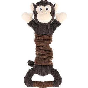 Plush Dog Toy with Crinkle Paper, Tug of War Pull Interactive Toys for Puppies to Large Dogs