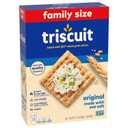 Triscuit Original Whole Grain Wheat Crackers, Vegan Crackers, Healthy Snacks, Lunch Snacks, Family Size, 12.5 oz