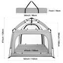 Bend River Portable Baby Playpen with Canopy, Infant Play Yard, Beach Tent, Mosquito Net for Indoor and Outdoor (Grey)