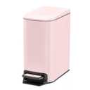 Cesun Small Bathroom Trash Can with Lid Soft Close, Step Pedal, 6 Liter / 1.6 Gallon Stainless Steel Garbage Can with Removable Inner Bucket, Anti-Fingerprint Finish (Pink)