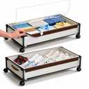 OMAIRA 2-Pack Under Bed Storage With Wheels,Underbed Shoe Storage Organizer