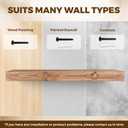 36x3x7 inch Floating Shelves Wall Mounted - Set of 2 Wood Rustic Solid Wood Wall Shelf - Heavy Duty Decorative Fireplace Mantel for Living Room, Bedroom, Bathroom, Kitchen