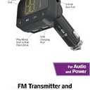 ZGear FM Transmitter and Fast Charging Car Charger 12 watt 2.4 amp Aux & USBport