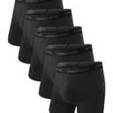 BAMBOO COOL Men's Ultra ComfortSoft Underwear, Moisture Wicking & Breathable No Ride Up Boxer Briefs with Fly, Multipack Size XL