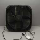 Amazon Basics 3-Speed Box Fan for Bedroom, Portable with Carry Handle, Powerful Airflow, 5 Blades, Lightweight Design, 67 Watts, 20-Inch, Black, 6.8"D x 20.86"W x 21.33"H