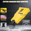 Portable Chainsaw Blade Sharpener Kit with 10 Whetstones for 12-22 Chain Saws, Quick Teeth Sharpening Jig - Easy Operation