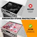 Heat-Resistant Stove Top Cover with Anti-Slip Rubber Coating – Electric Stove Protector, Scratch-Resistant, Expands Counter Space (Love Snowman, 28.5"L x 20.5"W)
