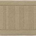 BEQHAUSE 30x18 Inch Kitchen Rug Mat, Durable Anti-Slip Absorbent Dirt-Resistant Kitchen Rug Pet Mat Machine Washable (Beige) (1'6" x 2'6" (Semicircular))